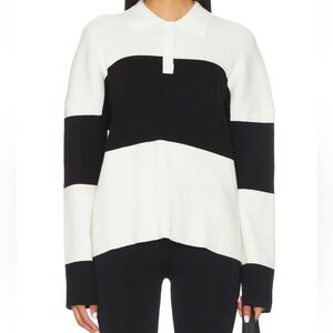 All the ways Black and White Striped Polo Sweater